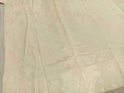 平和屋着物●振袖用長襦袢　袷　花蝶地紋　暈し染め　正絹　逸品　AABL2929fy
