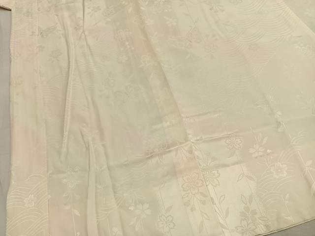 平和屋着物●振袖用長襦袢　袷　花蝶地紋　暈し染め　正絹　逸品　AABL2929fy