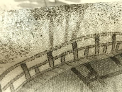平和屋着物●訪問着　水墨書の美　手描き　風景文　暈し染め　正絹　逸品　AABL2933fy