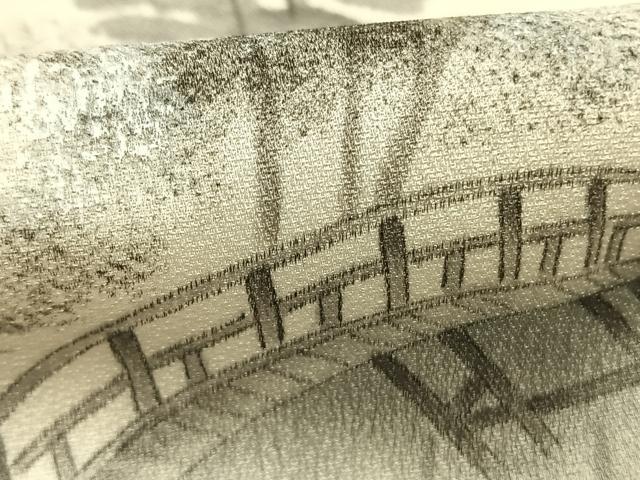 平和屋着物●訪問着　水墨書の美　手描き　風景文　暈し染め　正絹　逸品　AABL2933fy