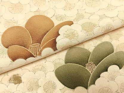 平和屋着物●上質な小紋　花尽くし　金彩　正絹　逸品　未使用　AABL2938fy