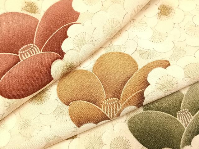 平和屋着物●上質な小紋　花尽くし　金彩　正絹　逸品　未使用　AABL2938fy