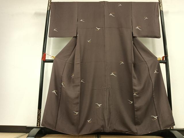 平和屋着物●上質な小紋　兎　正絹　逸品　AABL2939fy