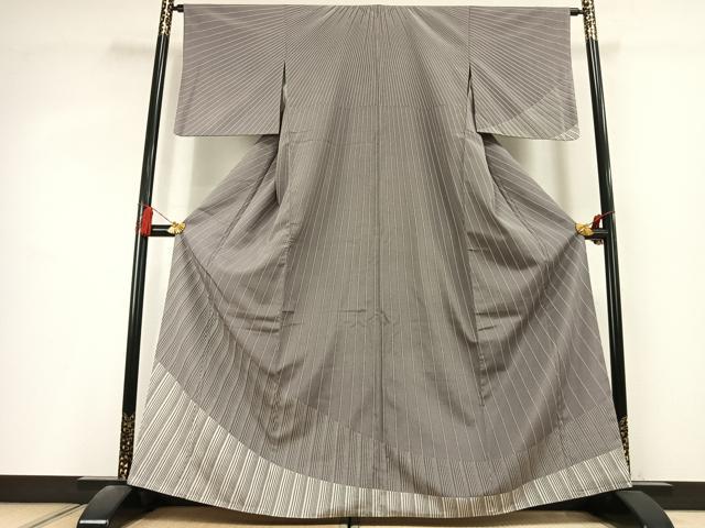 平和屋着物●訪問着　本塩沢　やまだ織　抽象文様　正絹　逸品　AABL2940fy