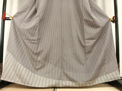 平和屋着物●訪問着　本塩沢　やまだ織　抽象文様　正絹　逸品　AABL2940fy