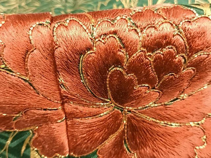 平和屋着物●訪問着　駒刺繍　雲取り花文　黒地　金銀彩　やまと誂製　正絹　逸品　AABL2945fy