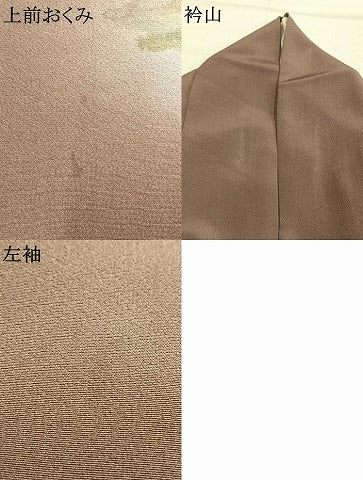 平和屋着物●訪問着　手描き　竹屋町刺繍　蔦の葉枝松文　暈し染め　金銀糸　正絹　逸品　AABL2946fy