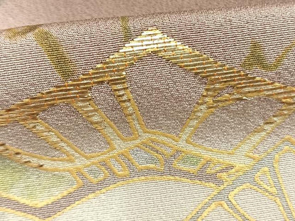 平和屋着物●訪問着　手描き　竹屋町刺繍　蔦の葉枝松文　暈し染め　金銀糸　正絹　逸品　AABL2946fy