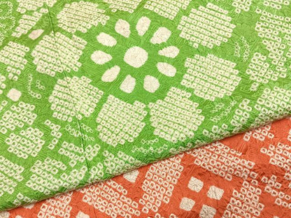 平和屋着物●豪華振袖　総絞り　切嵌花文　正絹　逸品　AABL2949fy