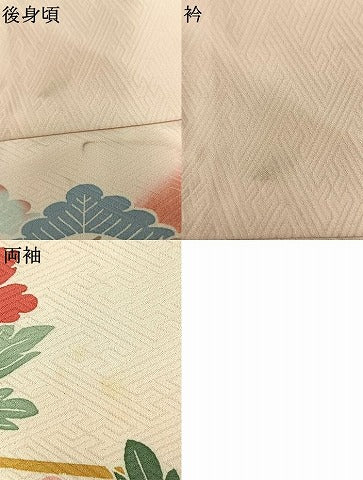 平和屋着物●豪華振袖　駒刺繍　風景花文　暈し染め　正絹　逸品　AABL2951fy