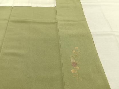 平和屋着物●訪問着　中国三大刺繍　スワトウ刺繍　汕頭刺繍　総刺繍　吉祥花文　暈し染め　正絹　逸品　AABL2956fy