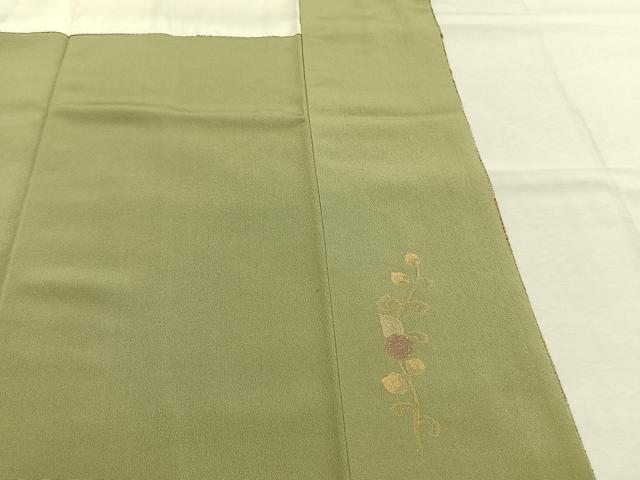 平和屋着物●訪問着　中国三大刺繍　スワトウ刺繍　汕頭刺繍　総刺繍　吉祥花文　暈し染め　正絹　逸品　AABL2956fy