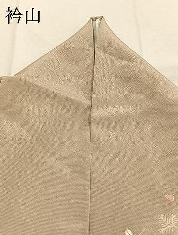 平和屋着物●訪問着　駒刺繍　立波花文　金彩　正絹　逸品　AABL2957fy