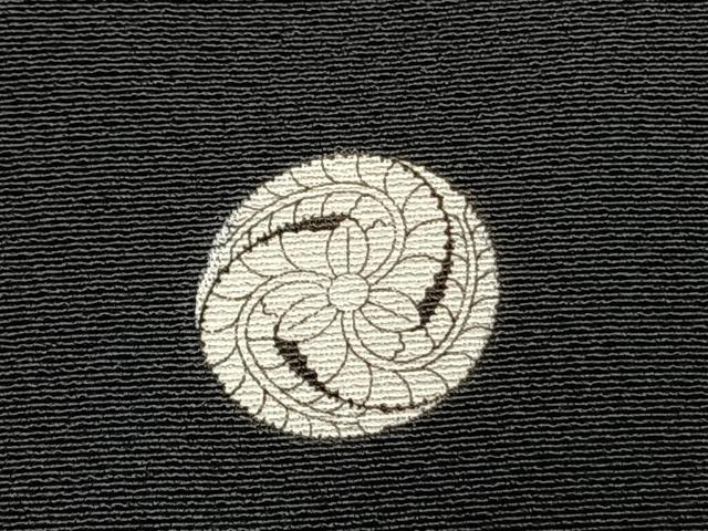 平和屋着物●松尾光琳　黒留袖　貝桶人物花文　金糸　金彩　正絹　逸品　AABL2962fy