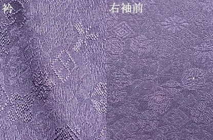 平和屋着物●上質な色無地　宝尽くし地紋　江戸紫色　正絹　逸品　AABL2970fy