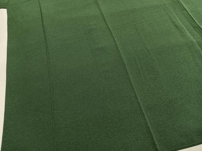 平和屋着物●上質な色無地　老竹色　正絹　逸品　未使用　AABL2976fy