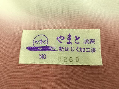 平和屋着物●訪問着　総刺繍　舞桜文　金銀糸　銀通し地　やまと誂製　正絹　逸品　AABL2983fy