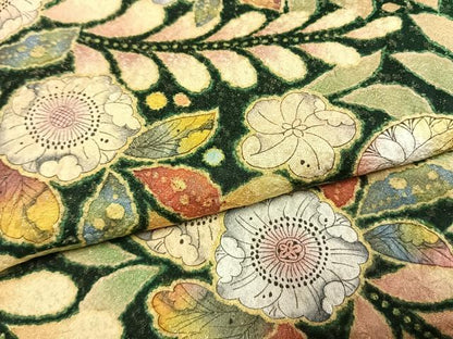 平和屋着物●越後十日町の一流染匠　桐屋・翠山工房　振袖　絞り　辻が花　金通し地　やまと誂製　正絹　逸品　AABL2984fy