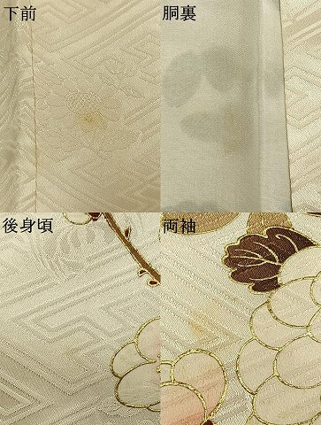 平和屋着物●豪華振袖　駒刺繍　花蝶文　金彩　正絹　逸品　AABL2986fy