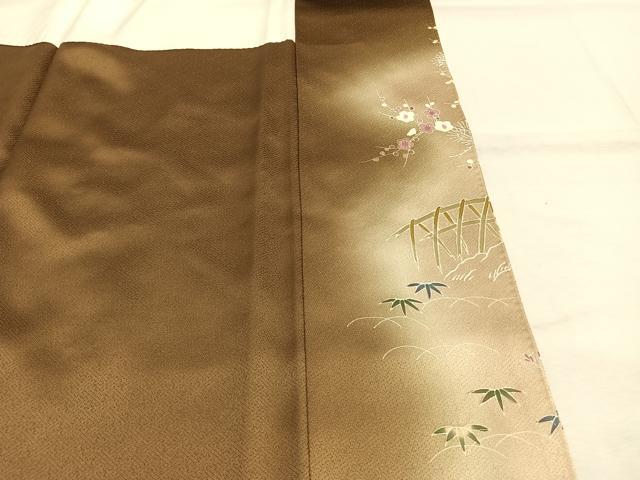 平和屋着物●西陣 京の名門 じゅらく謹製 帝王紫 訪問着 駒刺繍 竹屋町刺繍 風景花文 暈し染め 金糸 金彩 正絹 逸品 AABL2987fy