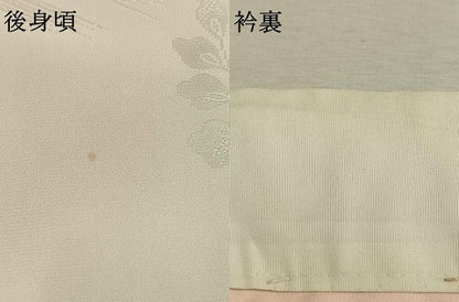 平和屋着物●振袖用長襦袢　無双仕立て　草花地紋　暈し染め　正絹　逸品　AABL2989fy