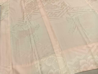 平和屋着物●振袖用長襦袢　無双仕立て　草花地紋　暈し染め　正絹　逸品　AABL2989fy