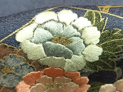 平和屋着物●訪問着　刺繍　亀甲花文　暈し染め　金糸　金銀彩　正絹　逸品　AABL2991fy
