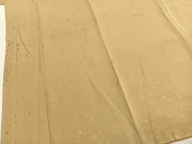 平和屋着物●上質な色無地　箔散らし地紋　枯色　正絹　逸品　AABL2996fy