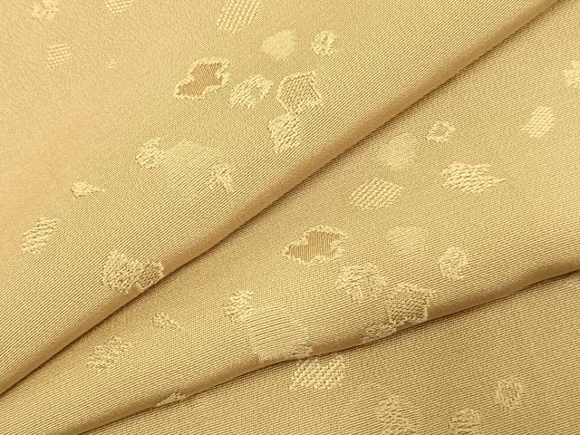 平和屋着物●上質な色無地　箔散らし地紋　枯色　正絹　逸品　AABL2996fy