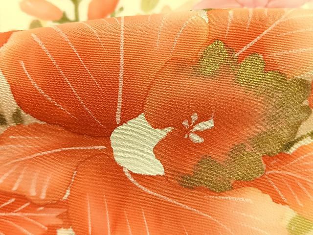 平和屋着物●訪問着　手描き　草花文　暈し染め　金彩　正絹　逸品　AABL2997fy