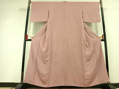 平和屋着物●上質な色無地　葡萄蔦の葉地紋　虹色　正絹　逸品　AABL3000fy