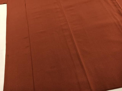 平和屋着物●本草木染作家　瑞寶　色無地　紅海老茶色　正絹　逸品　AABL3006fy