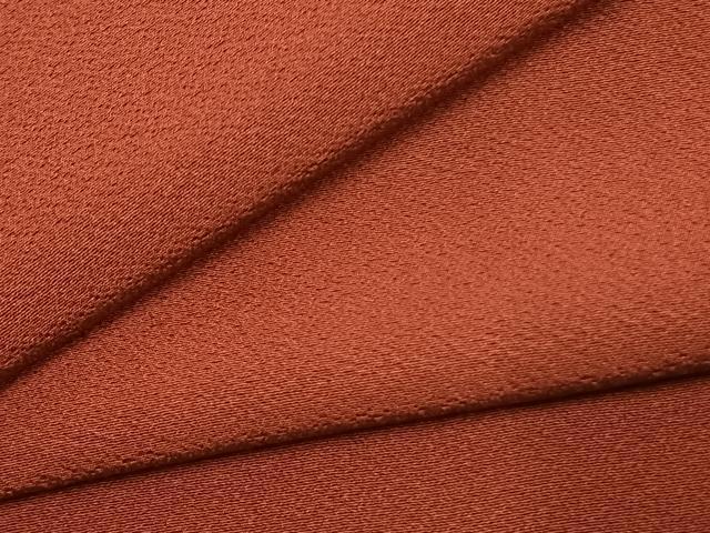 平和屋着物●本草木染作家　瑞寶　色無地　紅海老茶色　正絹　逸品　AABL3006fy