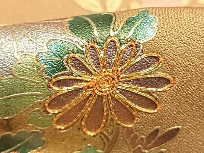 平和屋着物●訪問着　駒刺繍　草花文　暈し染め　金銀彩　正絹　逸品　AABL3012fy