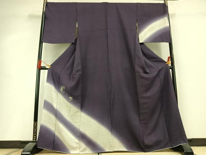 平和屋着物●訪問着　草花文　暈し染め　金彩　正絹　逸品　AABL3013fy