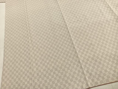 平和屋着物●上質な小紋　市松文様　正絹　逸品　AABL3015fy