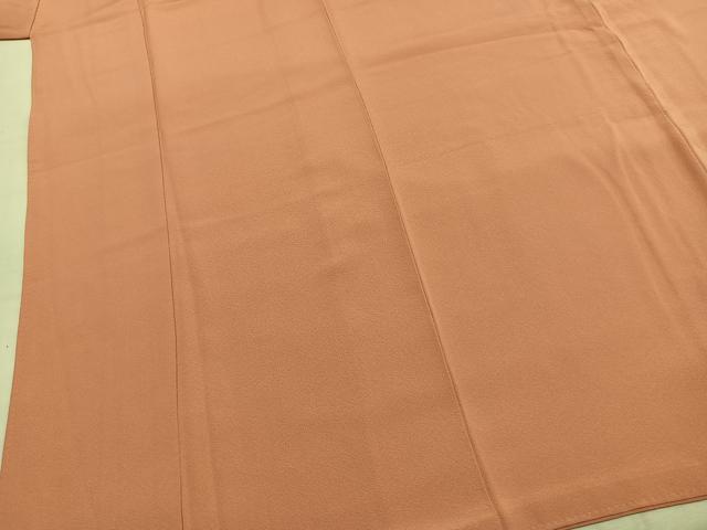 平和屋着物●上質な色無地　ときがら茶色　丹後ちりめん　反端付き　正絹　逸品　AABL3019fy