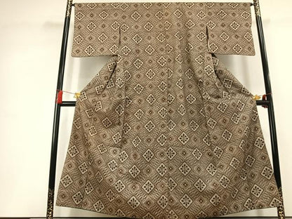 平和屋着物●本場大島紬　龍郷絣　正絹　逸品　AABL3024fy
