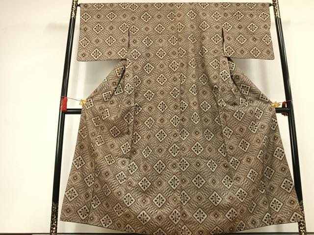 平和屋着物●本場大島紬　龍郷絣　正絹　逸品　AABL3024fy