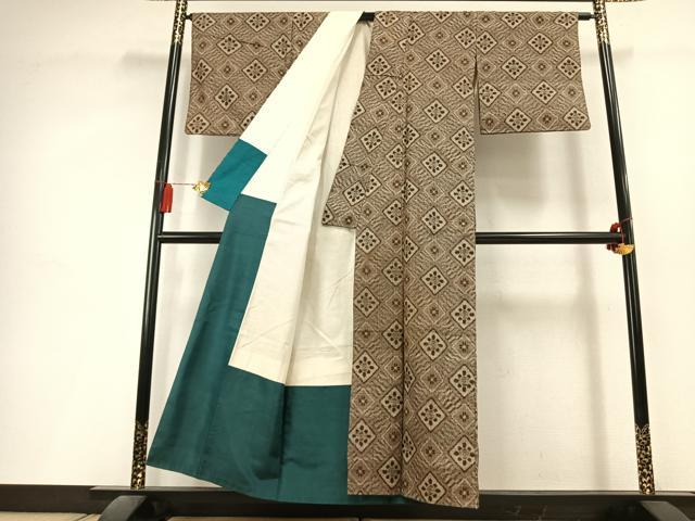 平和屋着物●本場大島紬　龍郷絣　正絹　逸品　AABL3024fy