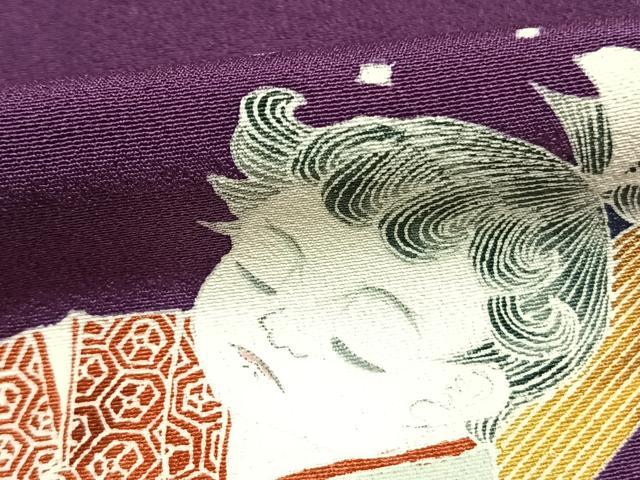 平和屋着物●本加賀友禅作家　木村州宏　色留袖　立波人物馬文　正絹　逸品　AABL3026fy