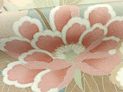 平和屋着物●訪問着　友禅　作家物　枝花文　暈し染め　正絹　逸品　未使用　AABL3029fy