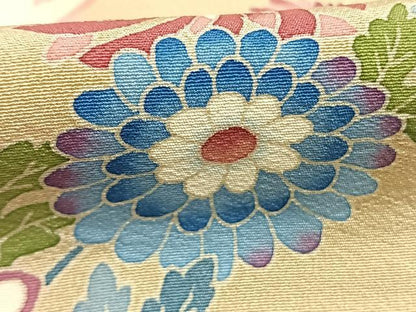 平和屋着物●本加賀友禅作家　押田正義　訪問着　枝花文　ロング丈　正絹　逸品　AABL3040fy