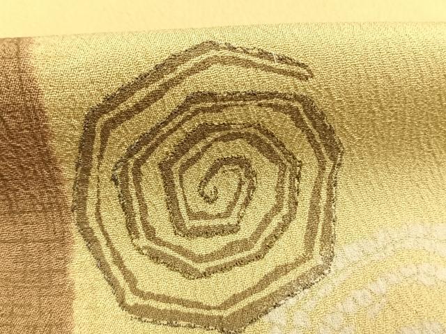 平和屋着物●ファッションデザイナー　HIROKO KOSHINO　コシノヒロコ　訪問着　絞り　幾何学文様　さが美扱い　正絹　逸品　AABL3043fy