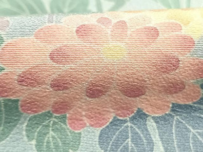 平和屋着物●訪問着　友禅　作家物　草花文　暈し染め　正絹　逸品　AABL3044fy