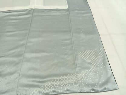 平和屋着物●訪問着　絞り　雪輪花文　暈し染め　金彩　正絹　逸品　AABL3046fy