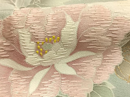 平和屋着物●訪問着　刺繍　花鳥文　暈し染め　金彩　正絹　逸品　AABL3049fy