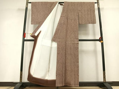平和屋着物●上質な紬　杢目絞り　正絹　逸品　未使用　AABL3061fy