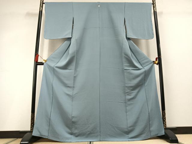 平和屋着物●上質な色無地　秘色色　正絹　逸品　AABL3063fy