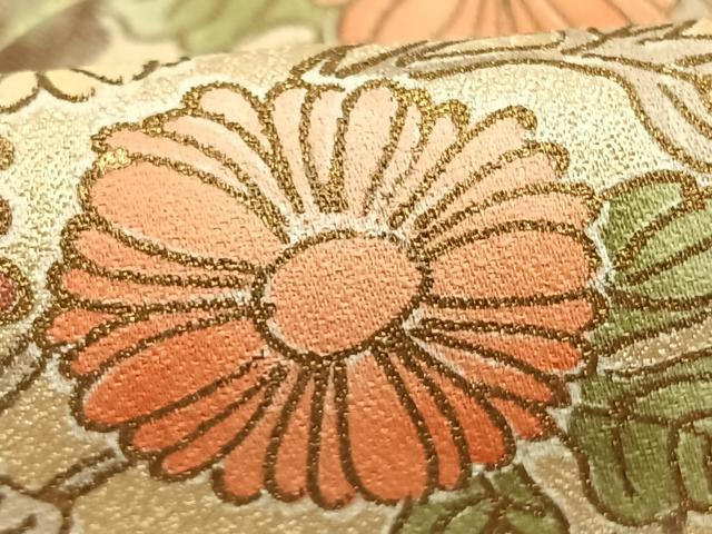 平和屋着物●訪問着　草花文　金彩　正絹　逸品　AABL3066fy